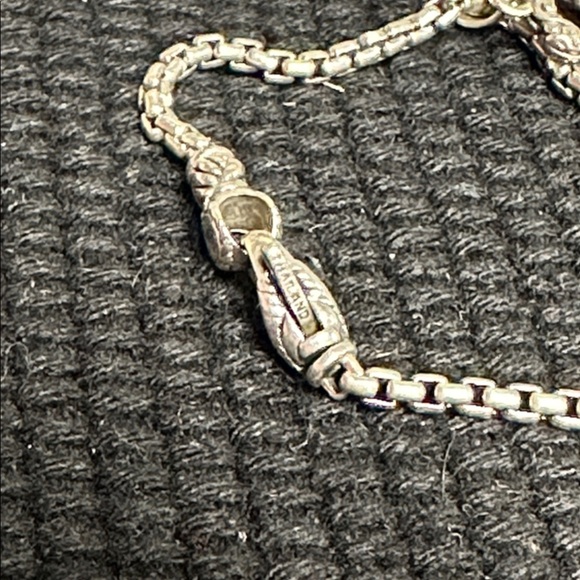 John Hardy JAI great shape initial letter S sterling silver 925 cable bracelet - Picture 6 of 8